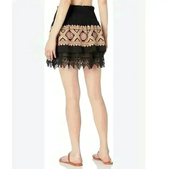 Ramy Brook Women's Lotus Embroidered Mini Skirt Coverup Size Small - Picture 2 of 15